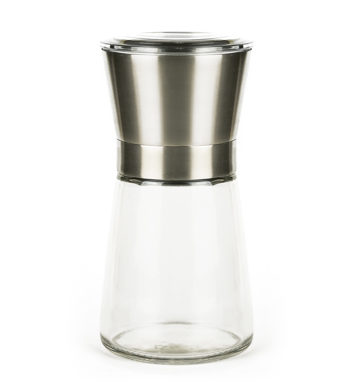Gewürzmühle - Edelstahl - Glas