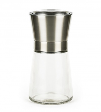 Gewürzmühle - Edelstahl - Glas
