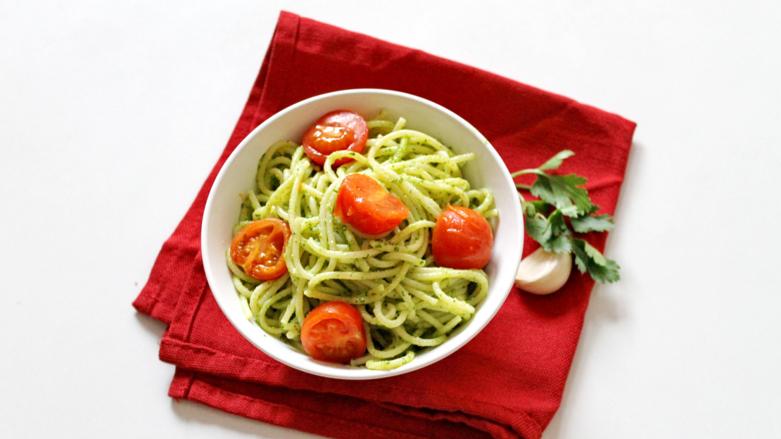 Spaghetti mit Sesampesto