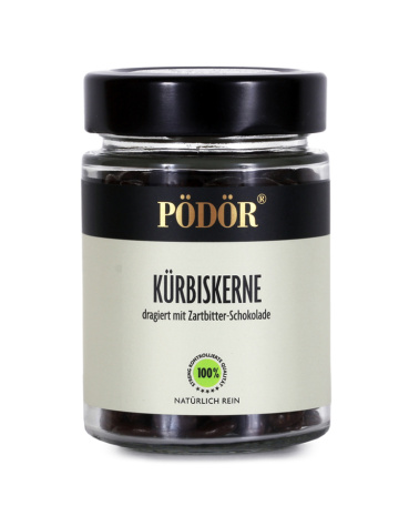 Kürbiskerne dragiert mit Zartbitter-Schokolade Kürbiskerne dragiert mit Zartbitter-Schokolade