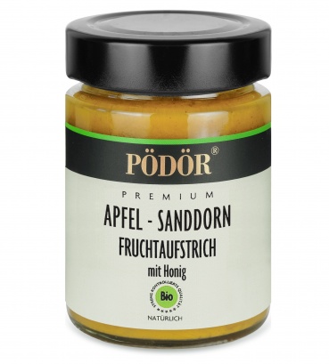 Bio Apfel - Sanddorn Fruchtaufstrich mit Lindenhonig