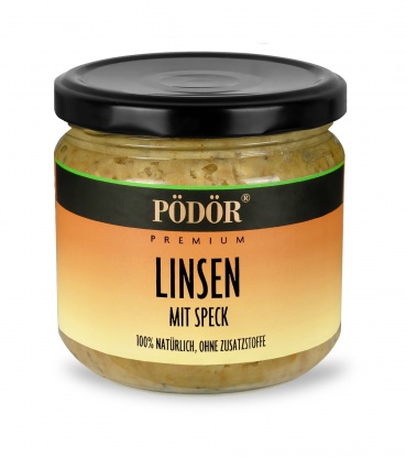 Linsen mit Speck