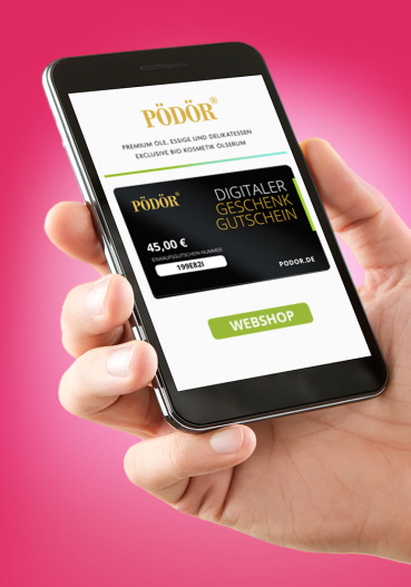 Pödör Digitaler Geschenkgutschein, von 10 bis 500 Euro Pödör Digitaler Geschenkgutschein, von 10 bis 500 Euro