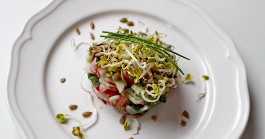 Frühlings-Radieschen-Salat mit Mayonnaise