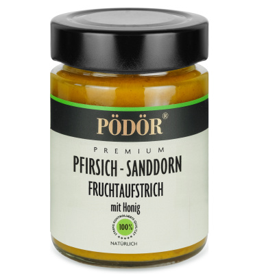 Pfirsich - Sanddorn Fruchtaufstrich mit Honig Pfirsich - Sanddorn Fruchtaufstrich mit Honig