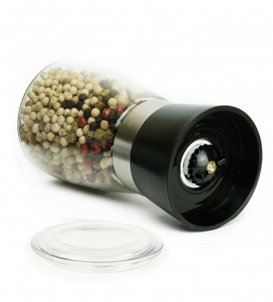 Gewürzmühle Glas - Schwarz