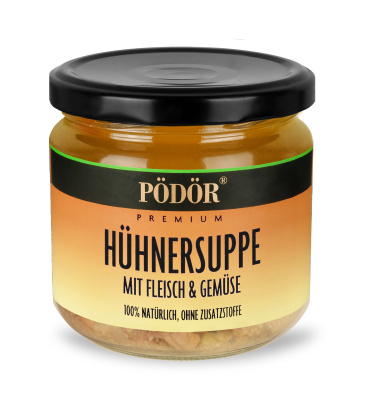 Hühnersuppe mit Fleisch und Gemüse Hühnersuppe mit Fleisch und Gemüse