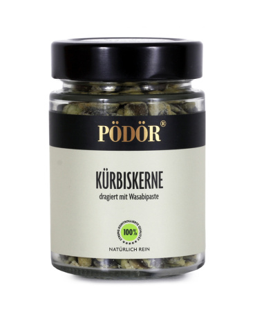 Kürbiskerne dragiert mit Wasabipaste Kürbiskerne dragiert mit Wasabipaste