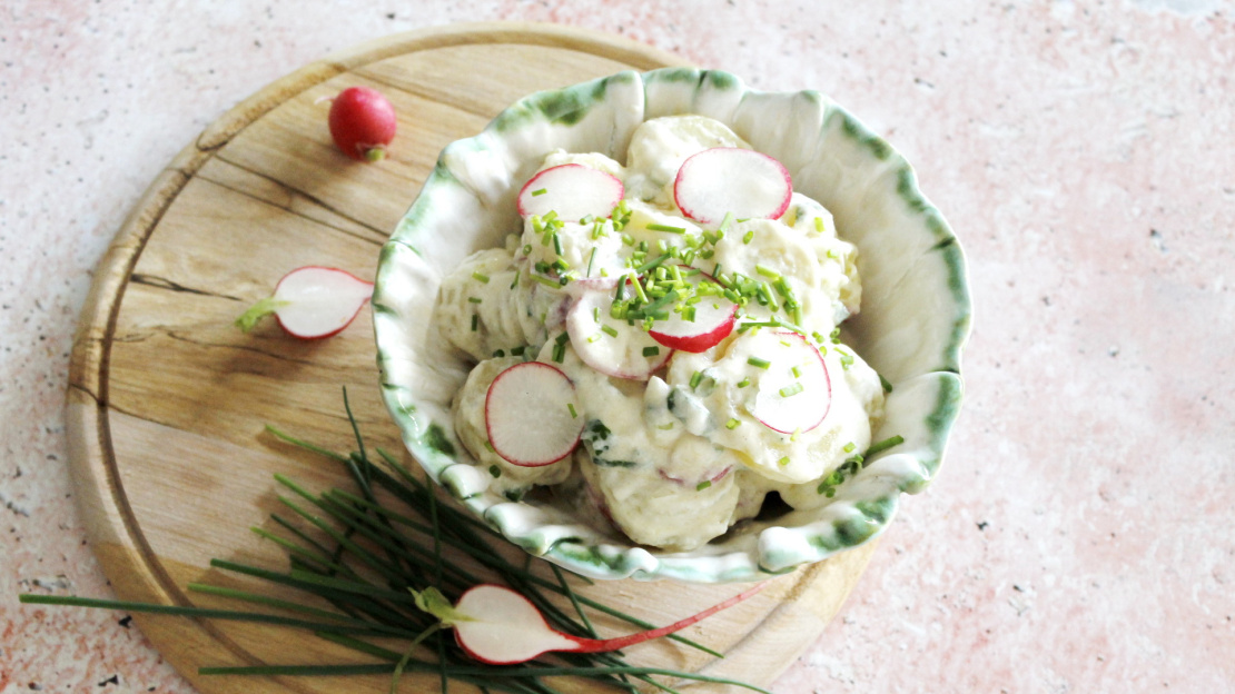Sommerlicher Kartoffelsalat mit Radieschen