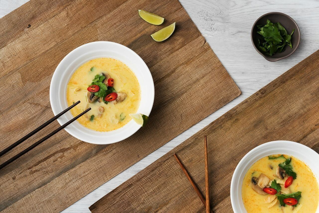 Tom Kha Gai Suppe mit Curry