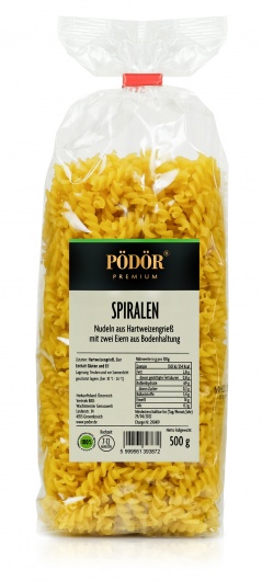 Spiralen - Nudeln aus Hartweizengrieß mit zwei Eiern aus Bodenhaltung
