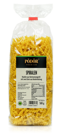 Spiralen - Nudeln aus Hartweizengrieß mit zwei Eiern aus Bodenhaltung