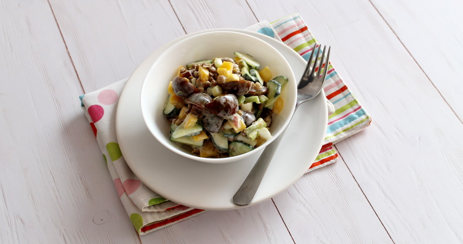 Sommerlicher Linsensalat mit Joghurt