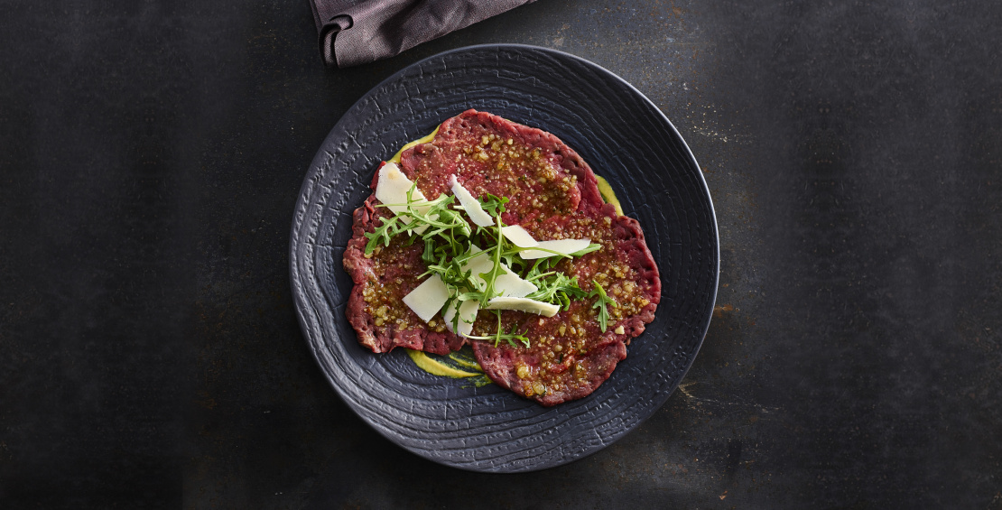 Rindercarpaccio mit Trüffelpesto