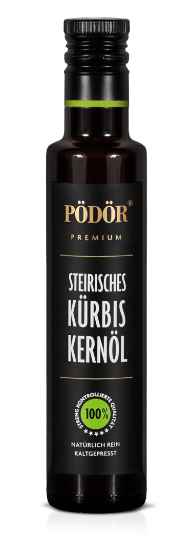 Kürbiskernöl, Steirisch kaltgepresst