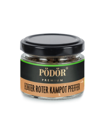 Echter roter Kampot Pfeffer - ganz