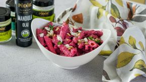 Pink Pasta mit Bio Mandelöl