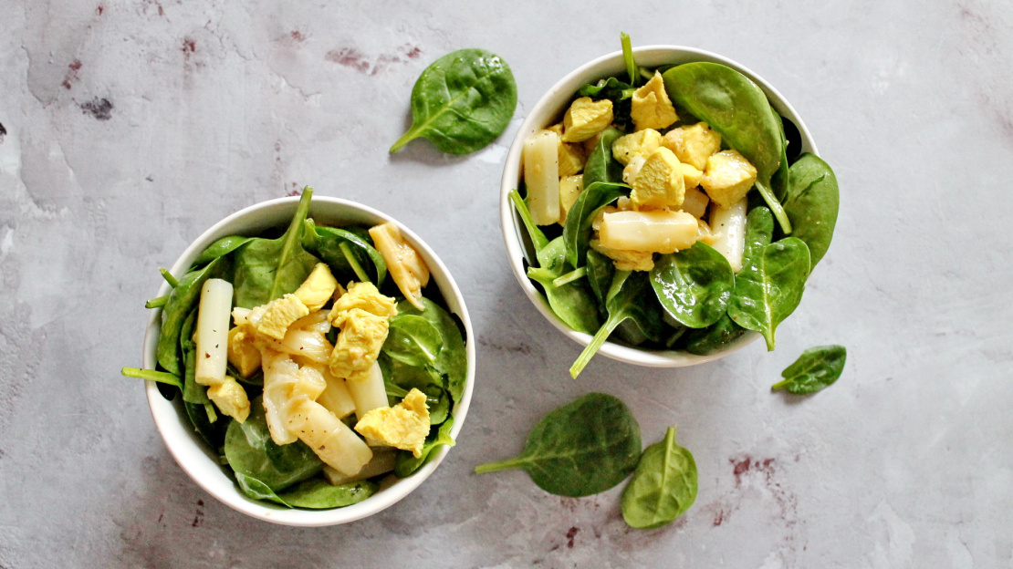 Spargelsalat mit Hähnchen