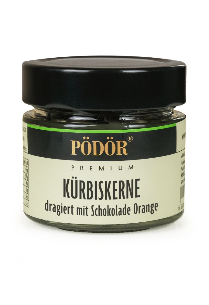 Kürbiskerne dragiert mit Schokolade Orange