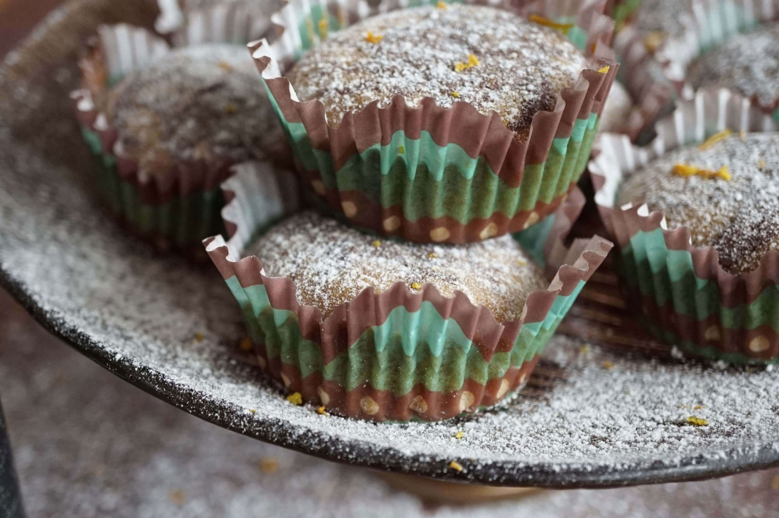 Schoko-Kürbismuffins mit Pödör Zweigelt Traubenkernöl